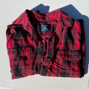 Red and Black Plaid Shirt